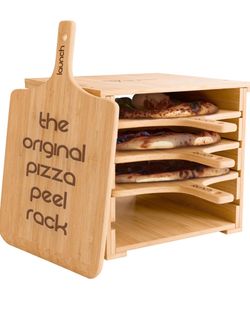 Launch Original Bamboo Pizza Peel Rack