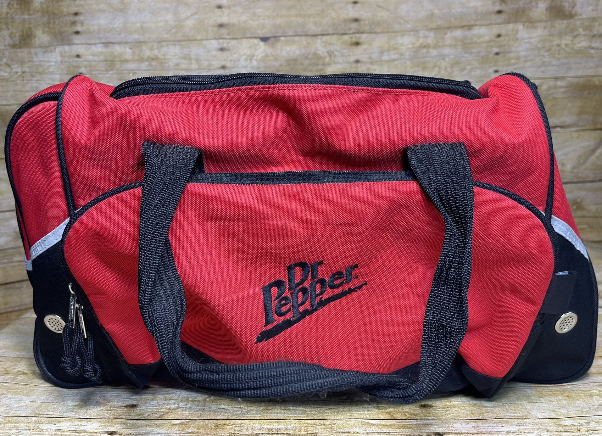 Dr. Pepper Travelwell Red & Black Duffle Travel Gym Bag 18"x 10"x 12"