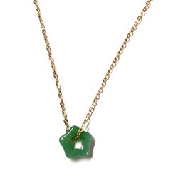 Jade Star Pendant Necklace With Chain 