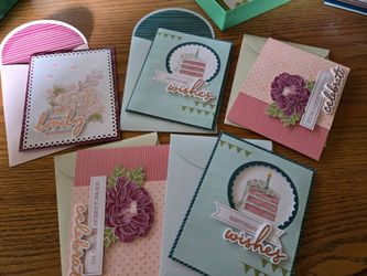 Stampin up kit cards assembled