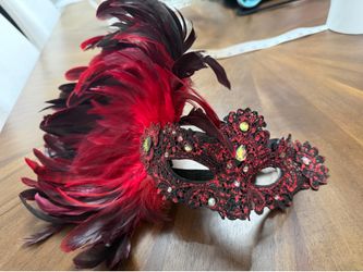 Genuine feather mask