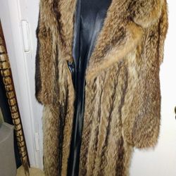 Raccoon Fur Coat Size S. Excellent Condition Pickup Only Cash 