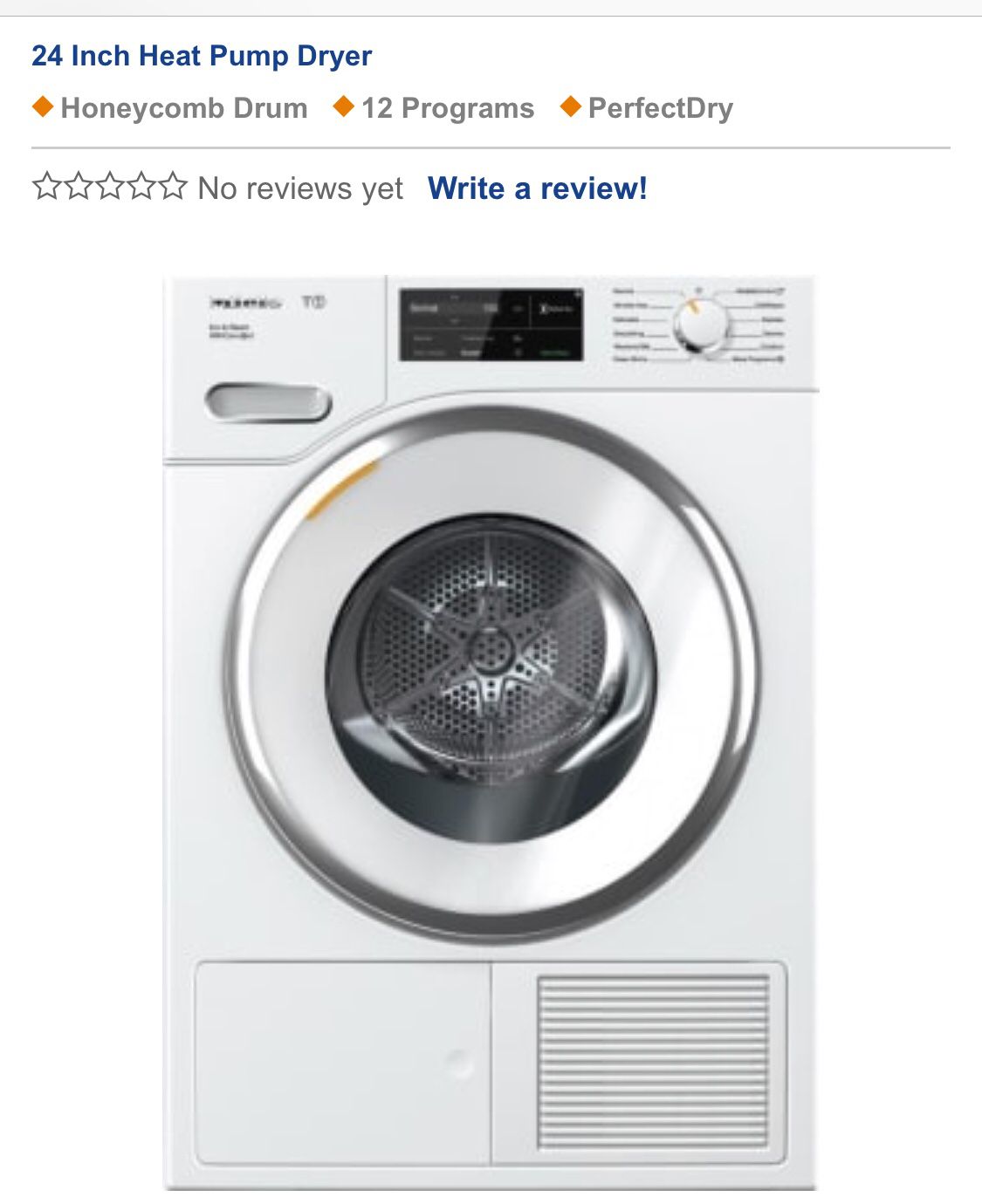 Miele Ventless Washer and Dryer combo