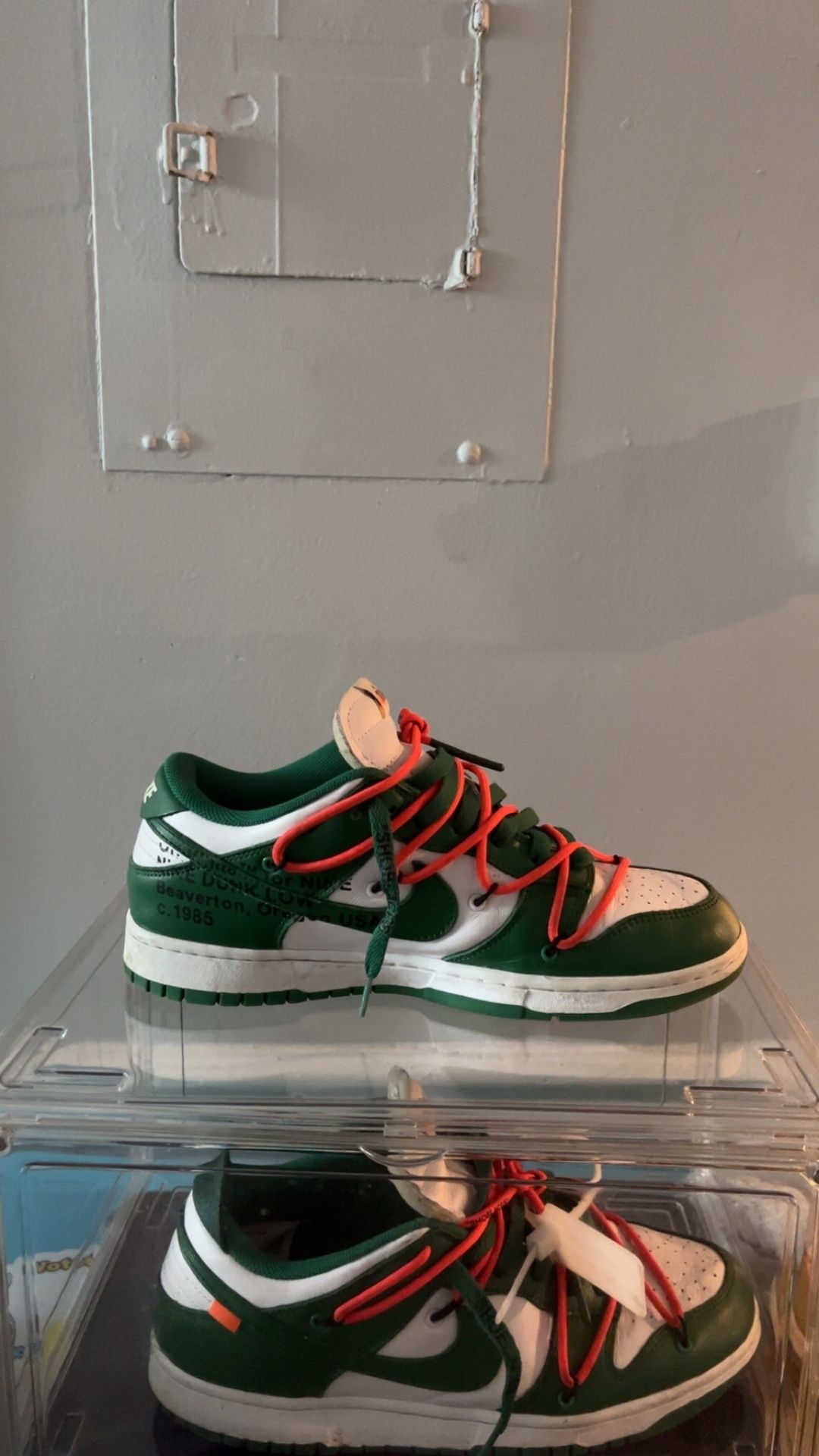 Off white Nike dunk Pine green