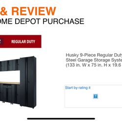 Husky 9-Piece Garage Storage System – Never Used