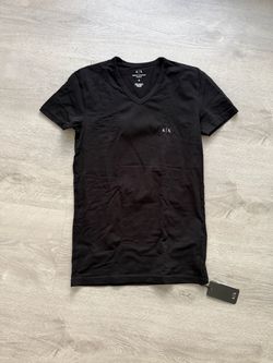 Armani Exchange Black V-Neck T-Shirt