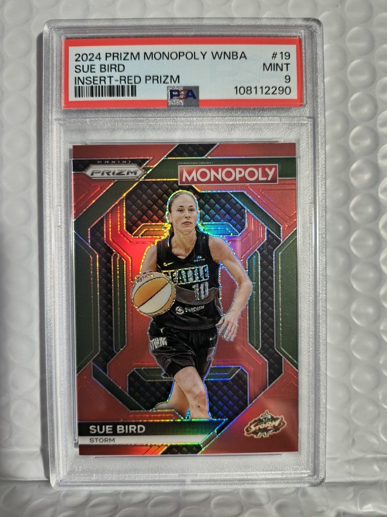 2024 Prizm Monopoly WNBA Sue Bird Insert Red Prizm #19 PSA 9 #68/99