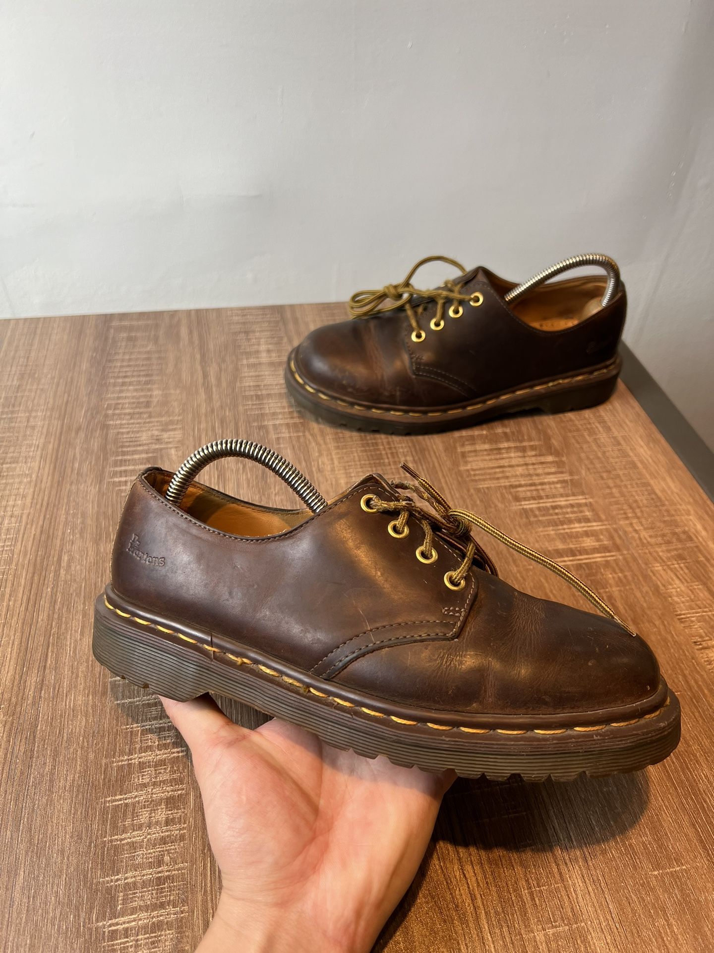 Dr Martens Vintage Oxford Shoes Mens US 7 Brown Leather 1561/59 Made in England