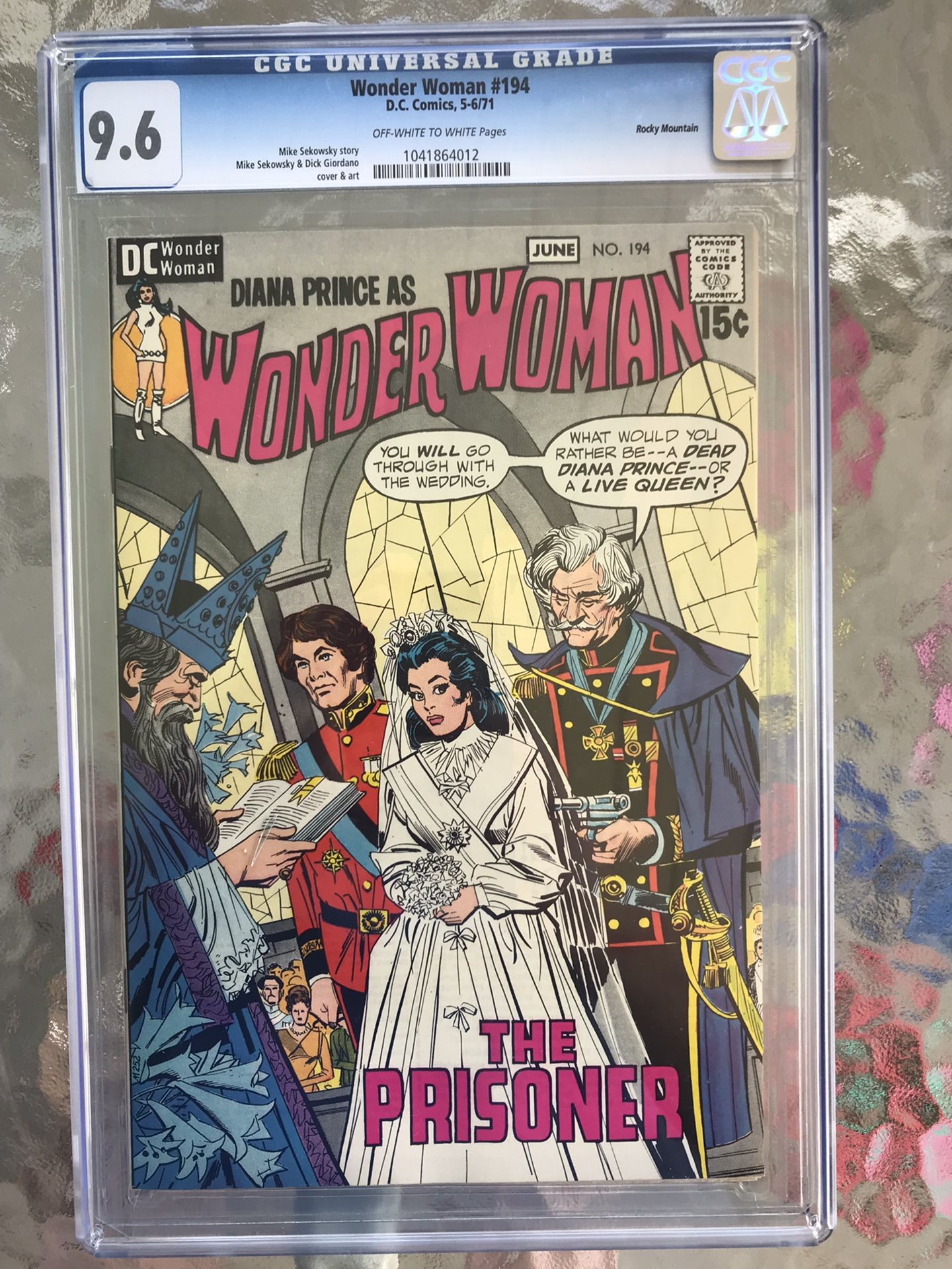 Wonder Woman #194 (1971) CGC 9.6 — O/w to White Pgs; Rocky Mountain Copy