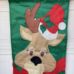 Reindeer Decorative Outdoor Holiday Flag 