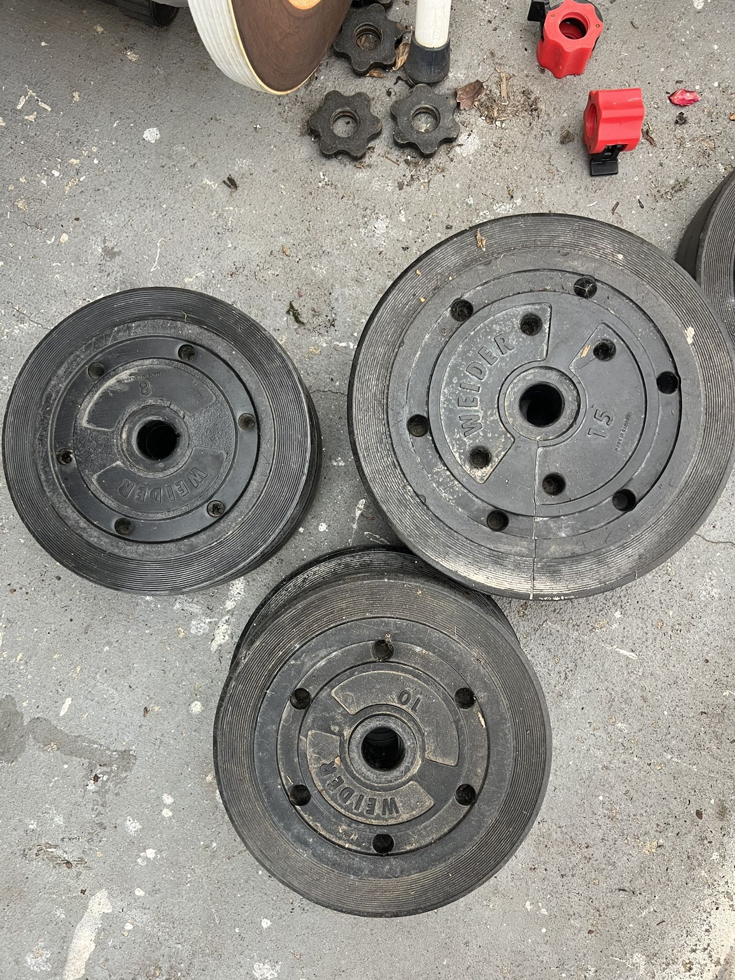 Barbell Weight Plates 2x8lbs, 2x10lbs,4x15lbs