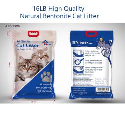 16LB All Natural Cat Litter Low Dust, Fast Clumping, Deodorizing, Large Particle, Solidarity Kitty Litter Wholesale!