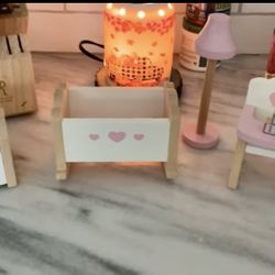 2008 Target Dollhouse Wooden Nursery Furniture