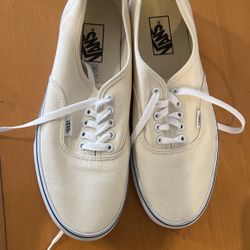 Cream Vans Size 10.5
