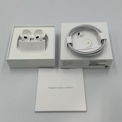 Apple AirPods 3rd Generation Wireless In-Ear Headset - White- EXCELLENT IN BOX
