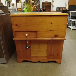 Antique Dough Box Bin Cabinet 