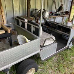 Club Car, Aluminum Frame, Diamond Plated Bed, Needs Tlc, Charger, Batteries