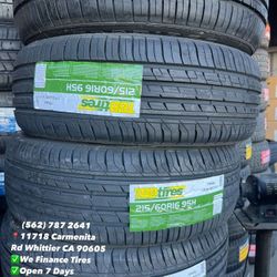 215/60/16 tbb a/s Set of Tires Installed and Balanced Set de Llantas Nuevas Instaladas y Balanceadas