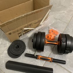 22 Lb  Adjustable Dumbbell Set Fitness Training Home Use