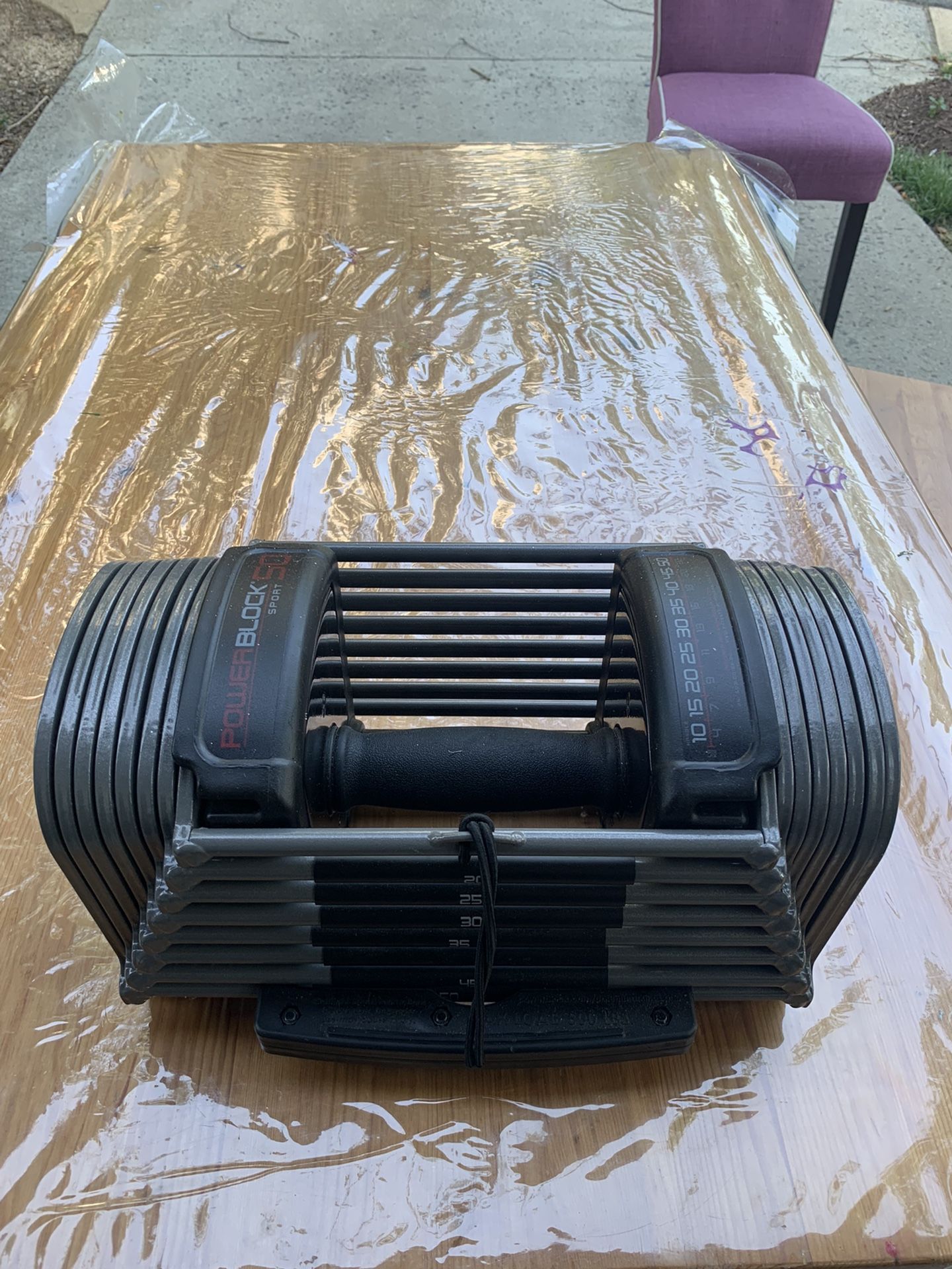 Powerblock Single 50lb Adjustable dumbbell - Like New 
