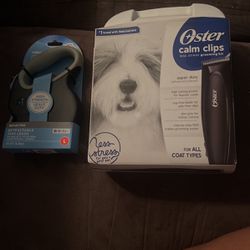 Dog Leash And Oster Grooming Kit 