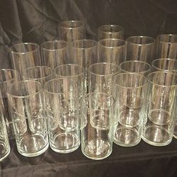 Cylinder Glass Vases 3.5" Wide