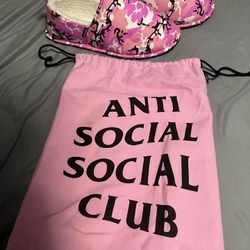UNDEFEATED x ANTI SOCIAL CLUB Pink Camo House Slippers Size Large 