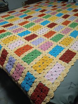 Vintage Yo-yo Quilt Top / Flimsy 62"×86"