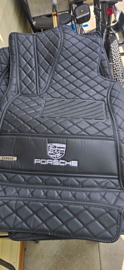 Porsche Macan Diamond Stiched Floor Mats. Front left & right.