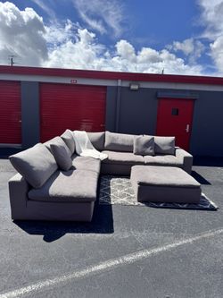 Grey Modular 6 Piece Cloud Couch - FREE DELIVERY