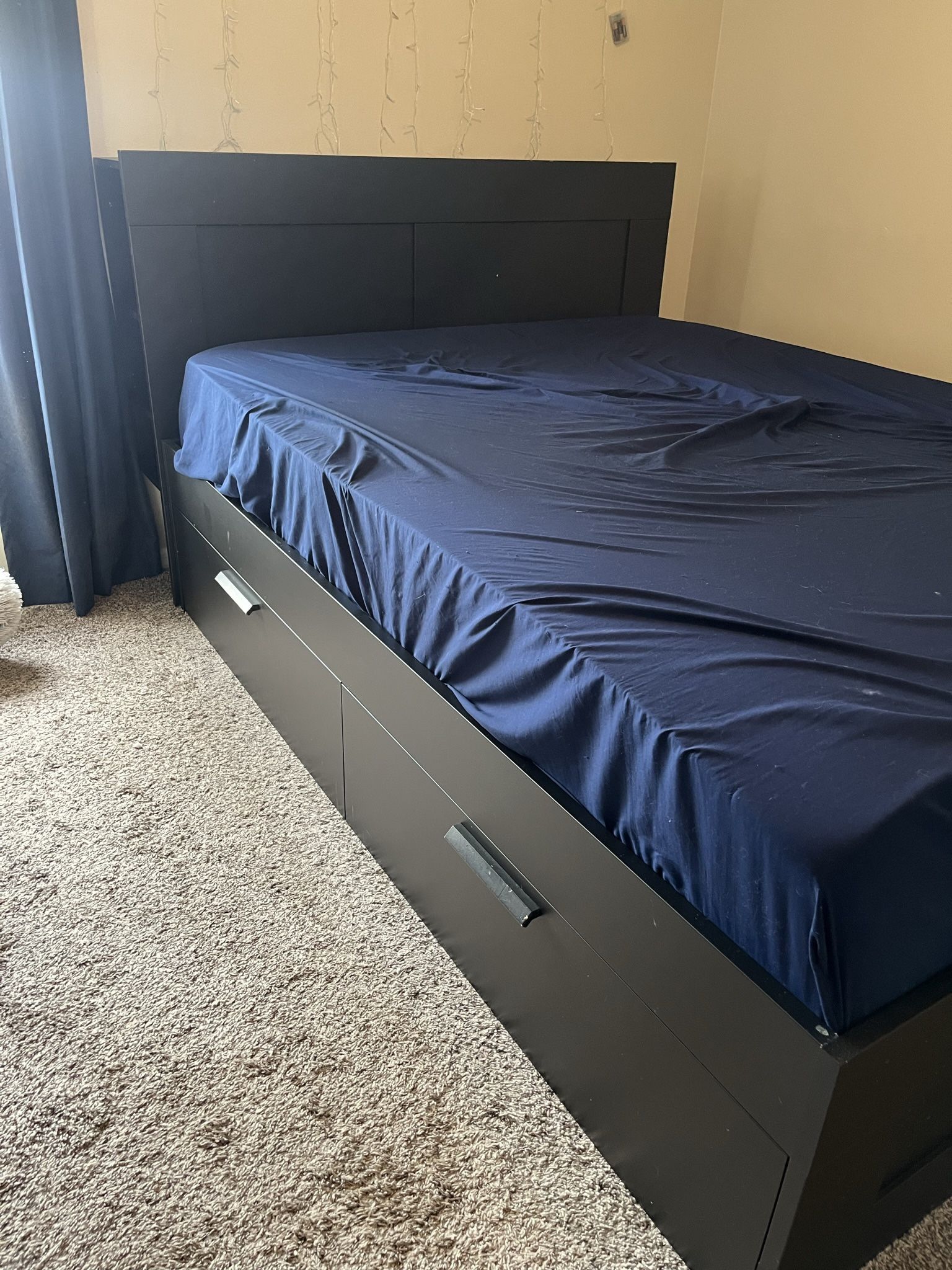 Queen Bed Frame and Headboard