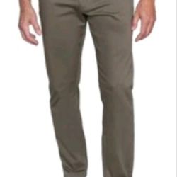 English Laundry Men's Straight Fit 5 Pocket Pants, Tan, Size 34 X 34