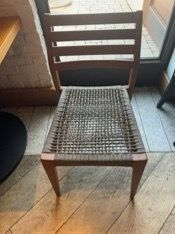 Wood Chair with Woven Rope Seat