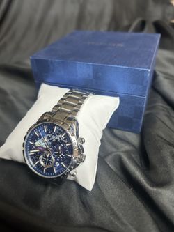 TRADES WELCOME | ROCOSJEWE Men’s Luxury Iced Out Watch | Black & Blue Dial | Luminous | Stainless Steel 🔥 Open to trades — make an offer! Make a stat
