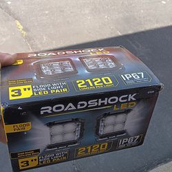 Roadshock 3" LED LIGHTS + Wiring Kit. $90