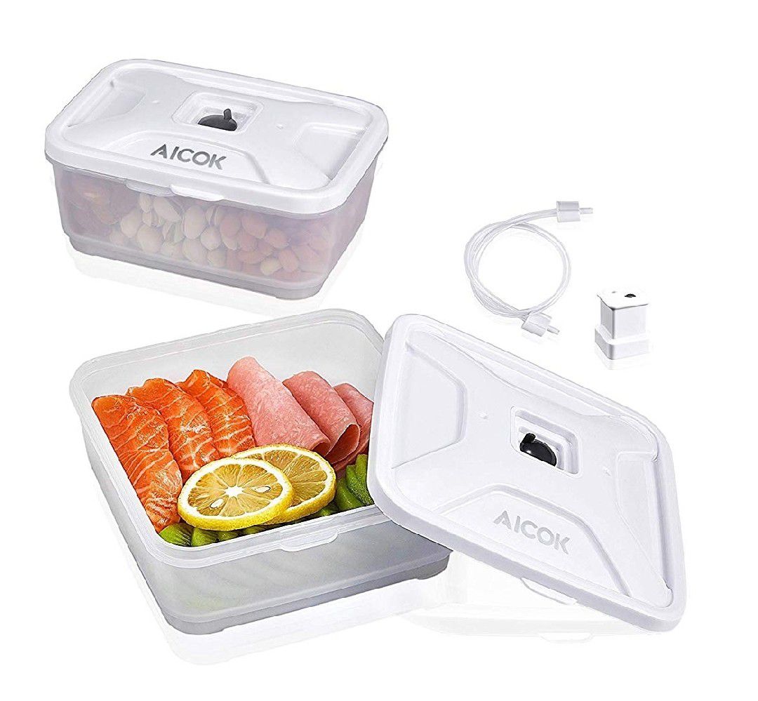 Food Storage Container Compatible with All Most of Vacuum Sealers(NutriChef and GERYON, etc), for Longer Vacuum Food Storage Containers