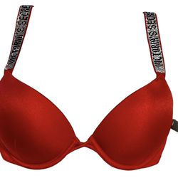 New- Victoria’s Secret Red Bombshell Push-up Swimming Top / Bikini Top/ Push-up 