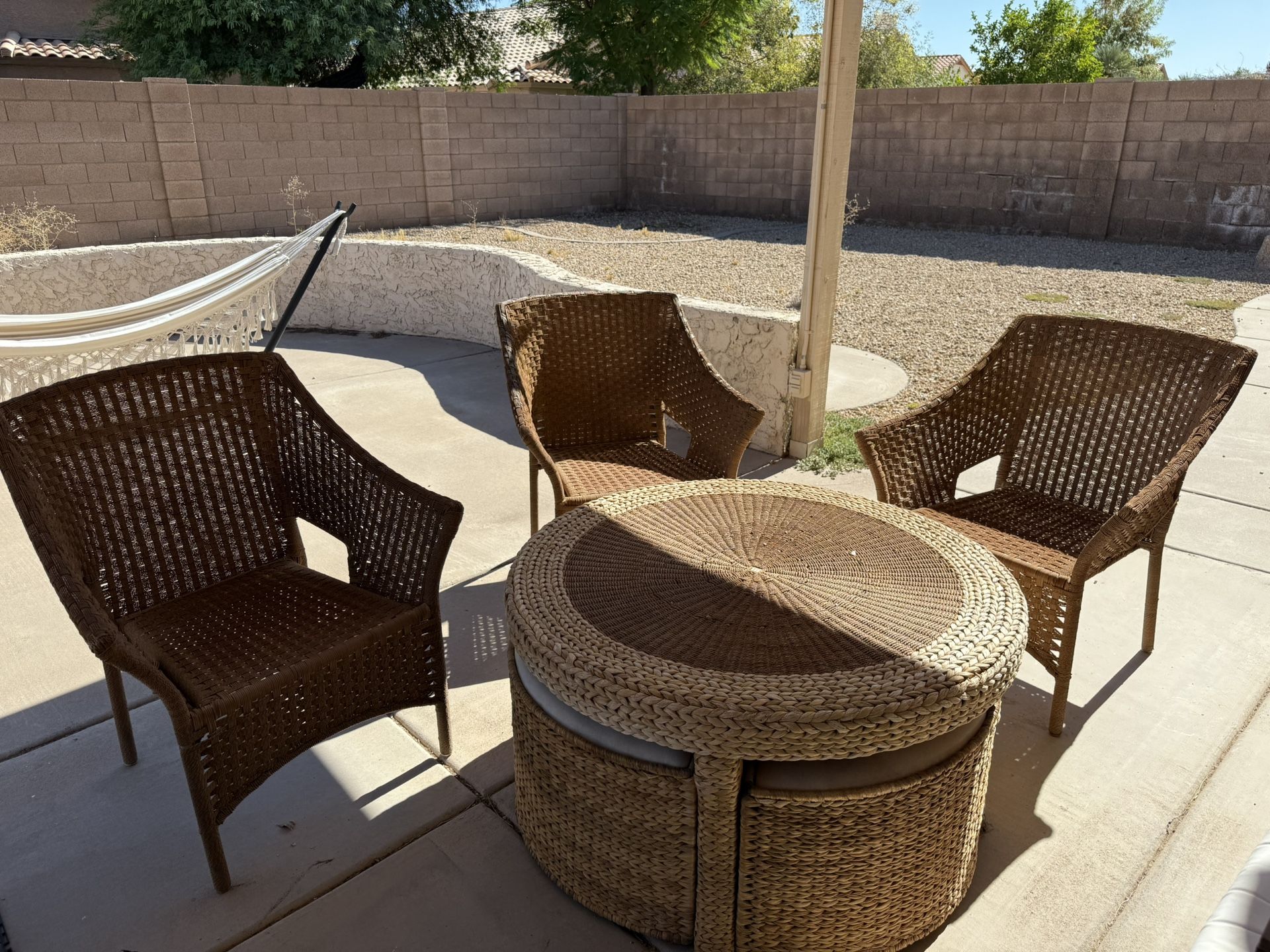 3 Wicker Chairs