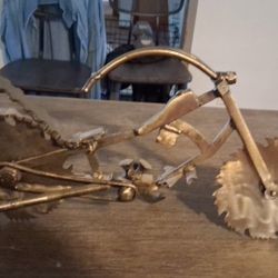 Handmade Metal Motorcycle Sculpture 