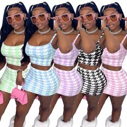 Sexy Ass Plaid Skirt Set