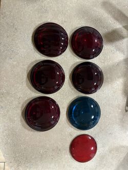 Vintage Glass Railroad Or Lantern Lenses