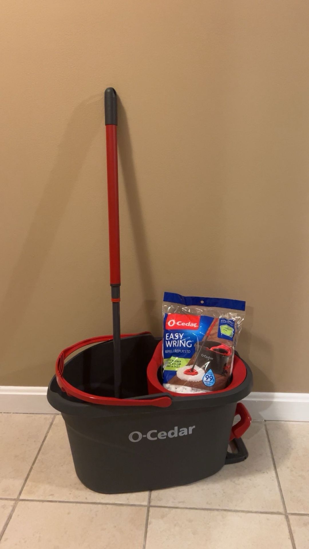 O-Cedar Easywring Microfiber Spin Mop & Bucket Floor Cleaning System
