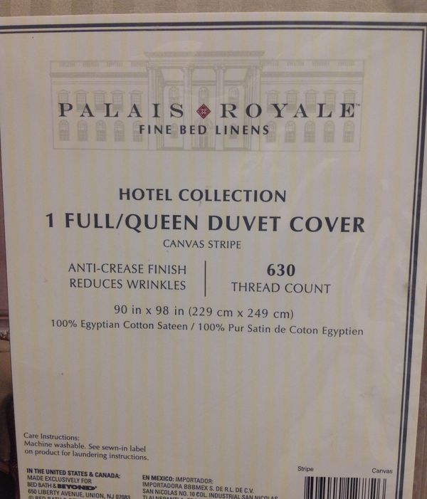 Palais Royale Hotel Collection Full Queen Duvet Cover Canvas Stripe Palais Royale Hotel Collection Full Queen Duvet Cover Canvas Stripe 630 Thread Count For In Arlington Tx Offerup
