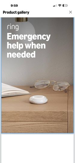 Ring Panic Button, one press for emergency help, place anywhere, base station required, Professional Monitoring (sold separately) Size: 1-Pack Featu