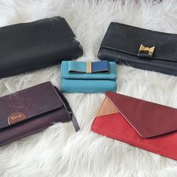 LUXURY WALLETS PRE-LOVED LOT OF 5