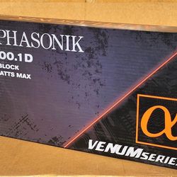 Alphasonik Venum Series Mono Subwoofer Amplifier Bass Knob 4800 Watts V2400.1D 🚨 Payment Options Available 🚨 No Credit Needed 🚨 