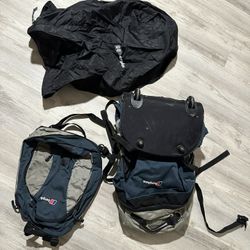 Hiking Backpack with Water Proof Cover & detachable small backpack