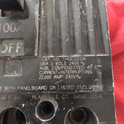 General Electric main breaker 100 amps