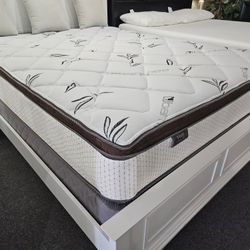 Brand New 13" Thick Memory Foam/Innerspring Standard King Plush Pillowtop Mattress