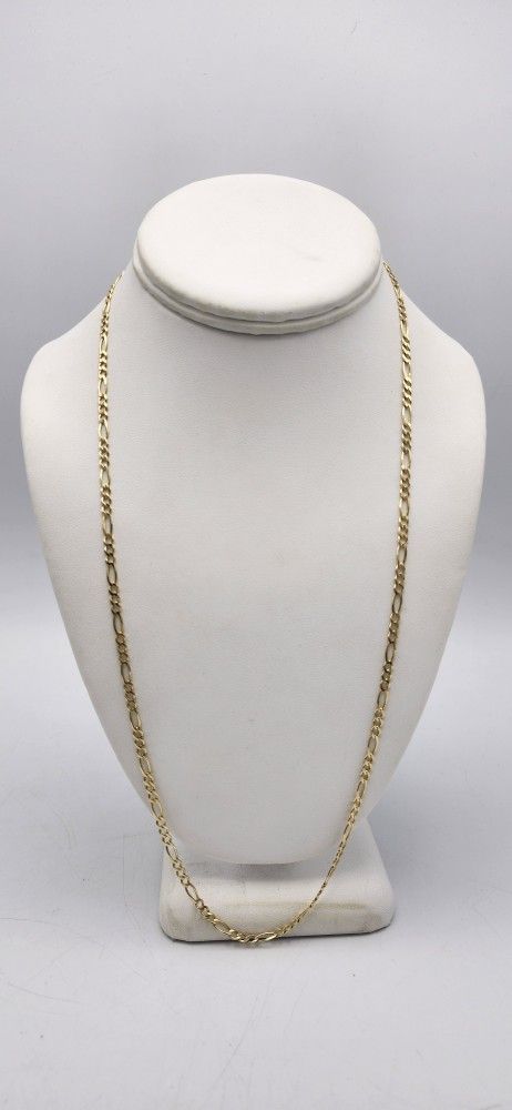 14kt Figaro Link Chain 24" 9.3G